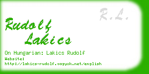 rudolf lakics business card